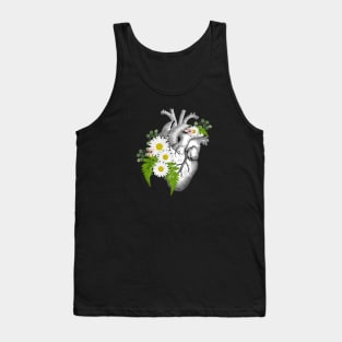 Daisy Heart Human Anatomy And pink butterflies Tank Top